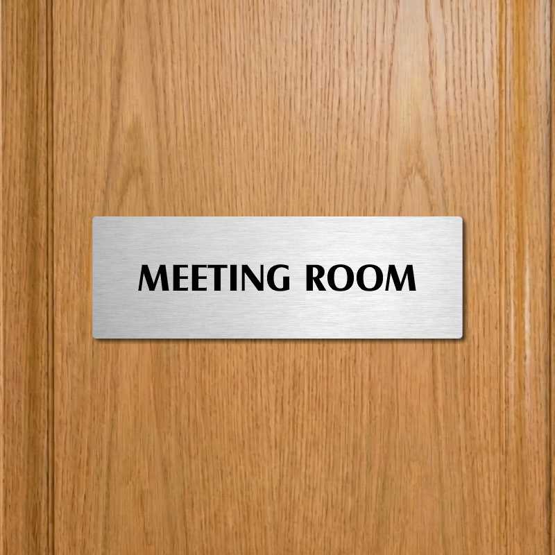 Meeting room, 200x66mm, zlatá popiska s rámečkem